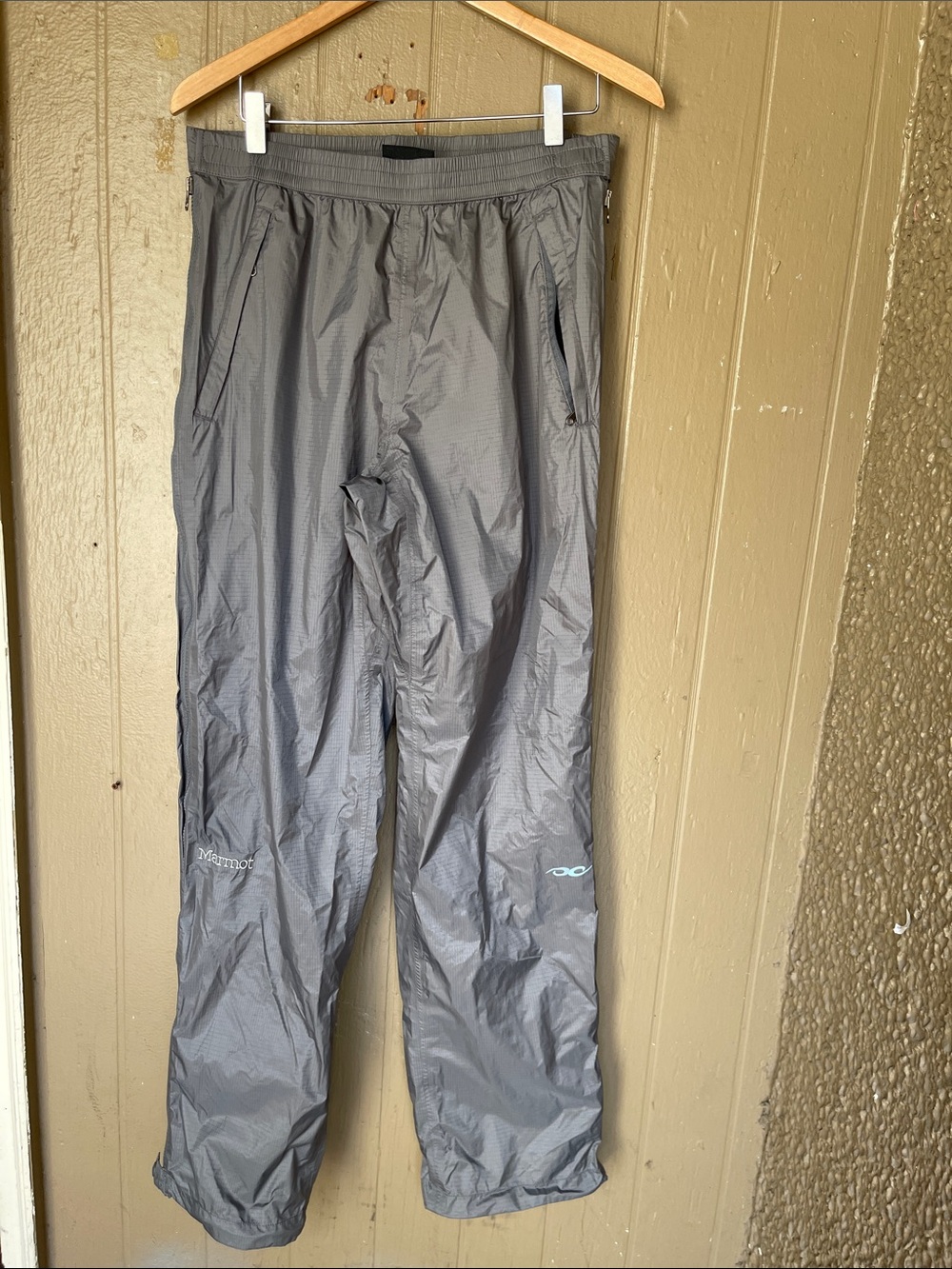 Marmot Nylon Gray Lightweight Outdoor track Rain Pants size L